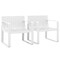 Set of 2 Patio Chairs with Curved Backrests and U Shaped Legs Perfect for Outdoor Seating